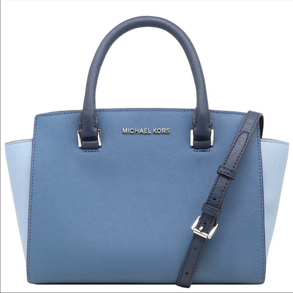 Michael Kors Selma Blue Satchel
